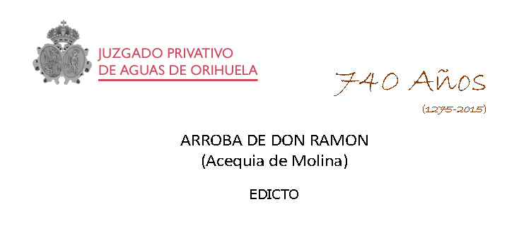 EDICTO Arr D. Ramón